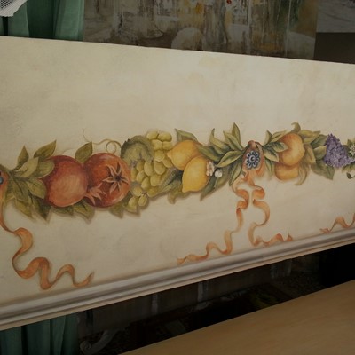 decorazione festone frutta e fiori villa privata San Bonifacio (VR)